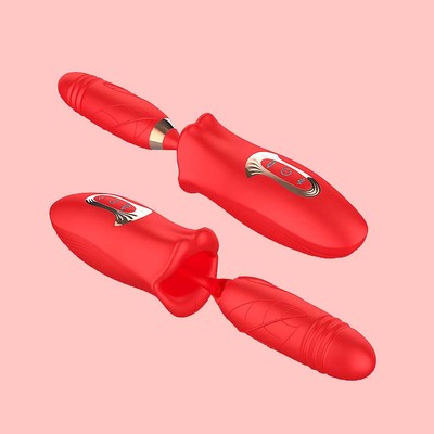 Foto 4 do produto Vibrador com Formato de Boca, 10 Modos de Abre e Fecha, 10 Movimentos de Vai e Vem, Resistente à água e Recarregável - Honey Mouth | 9,7 x 3,0 cm