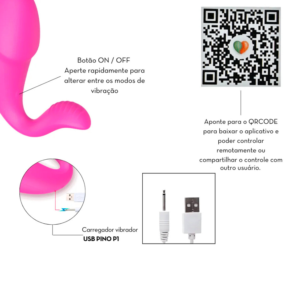 Vibrador com Formato de Glande em Silicone, 9 Modos de Vibração e Interação por Aplicativo - Adão & Eva | Disponível em 2 Cores - 7