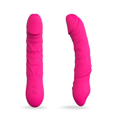 Vibrador com Formato de Pênis, Glande Definida e Veias Salientes com 9 Modos de Vibrações e 3 Intensidades de Movimento - S-hande King | Disponível em 3 Cores