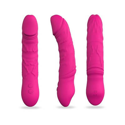 Foto 2 do produto Vibrador com Formato de Pênis, Glande Definida e Veias Salientes com 9 Modos de Vibrações e 3 Intensidades de Movimento - S-hande King | Disponível em 3 Cores