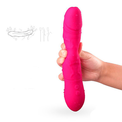 Foto 4 do produto Vibrador com Formato de Pênis, Glande Definida e Veias Salientes com 9 Modos de Vibrações e 3 Intensidades de Movimento - S-hande King | Disponível em 3 Cores