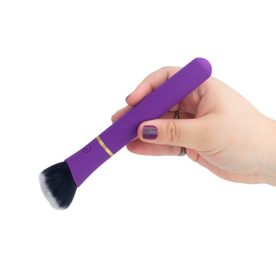 Foto 4 do produto Vibrador com Formato de Pincel de Maquiagem com 10 Modos de Vibração - Adão & Eva | 11 x 2 cm | Disponível em 2 Cores