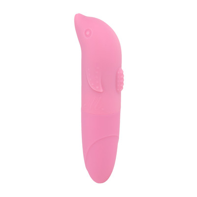 Foto 3 do produto Vibrador Golfinho Estimulador de Ponto G em ABS Aveludado com Textura - Me Ame | 12 x 3 cm