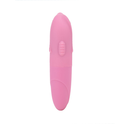 Foto 2 do produto Vibrador Golfinho Estimulador de Ponto G em ABS Aveludado com Textura - Me Ame | 12 x 3 cm