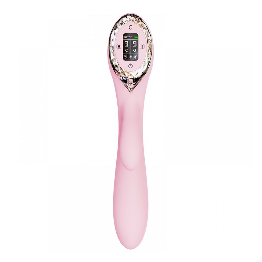 Vibrador Inflável Recarregável com Estimulador de Clitóris, Painel de LED e 12 Modos de Vibração - Kistoy A-King | 11,6 x 4,4 cm | Disponível em 2 Cores - 7
