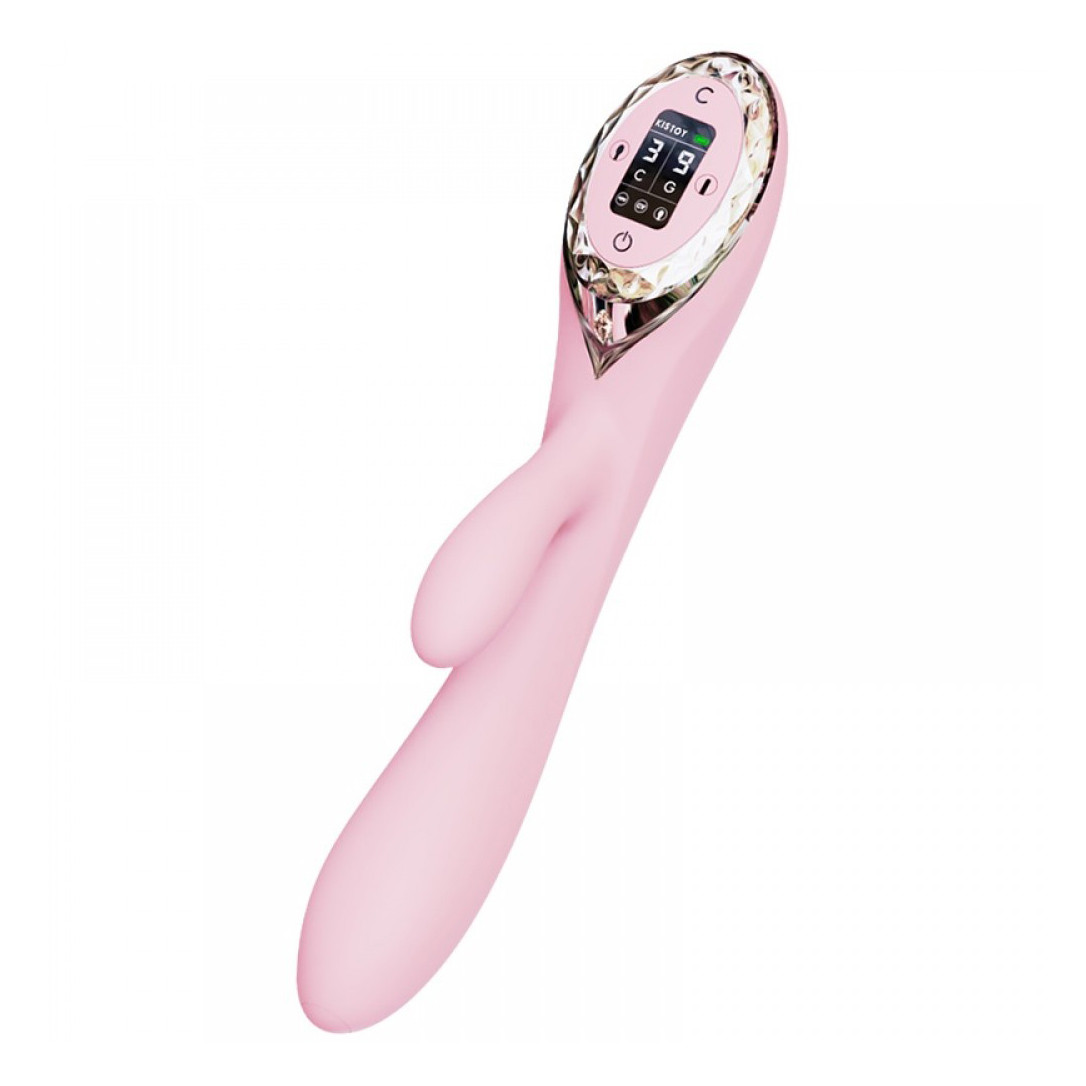 Vibrador Inflável Recarregável com Estimulador de Clitóris, Painel de LED e 12 Modos de Vibração - Kistoy A-King | 11,6 x 4,4 cm | Disponível em 2 Cores - 10