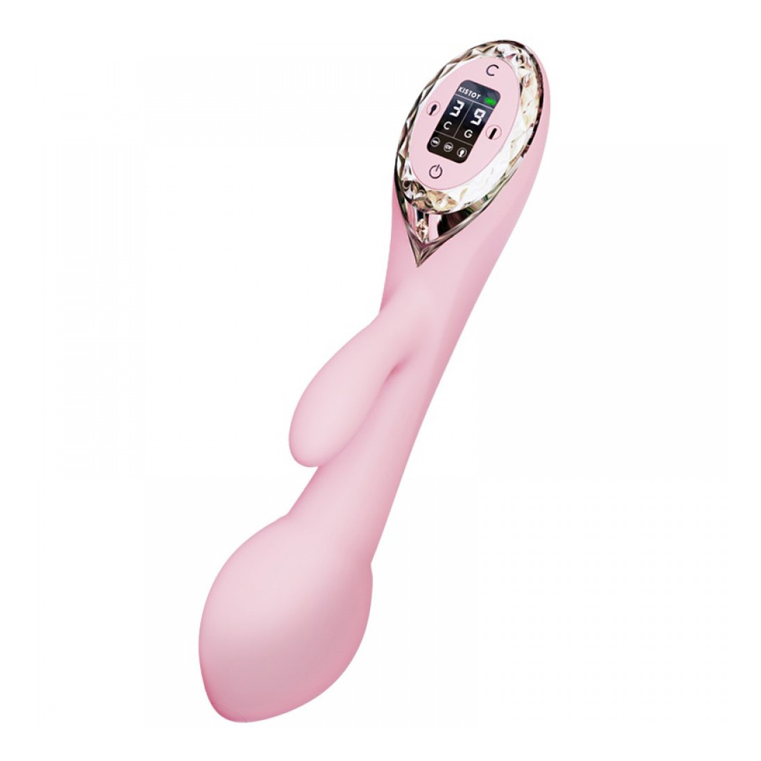 Vibrador Inflável Recarregável com Estimulador de Clitóris, Painel de LED e 12 Modos de Vibração - Kistoy A-King | 11,6 x 4,4 cm | Disponível em 2 Cores - 8