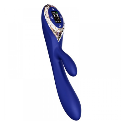 Foto 5 do produto Vibrador Inflável Recarregável com Estimulador de Clitóris, Painel de LED e 12 Modos de Vibração - Kistoy A-King | 11,6 x 4,4 cm | Disponível em 2 Cores