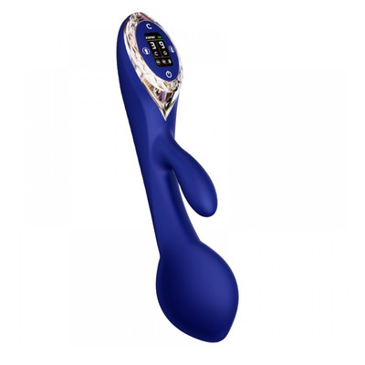 Foto 6 do produto Vibrador Inflável Recarregável com Estimulador de Clitóris, Painel de LED e 12 Modos de Vibração - Kistoy A-King | 11,6 x 4,4 cm | Disponível em 2 Cores