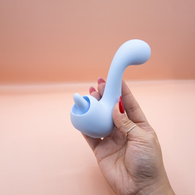 Foto 4 do produto Vibrador com Língua Estimuladora de Clitóris, 7 Modos de Vibração, 7 Tipos de Movimento e Recarregável por Base Magnética - Intt Toys My Dino Licker | Disponível em 2 Cores
