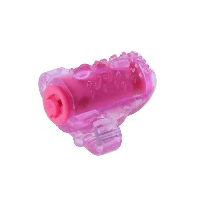 Mini Vibrador Dedeira com Vibração Única e Cerdas Estimuladoras | Cor: Rosa - 1