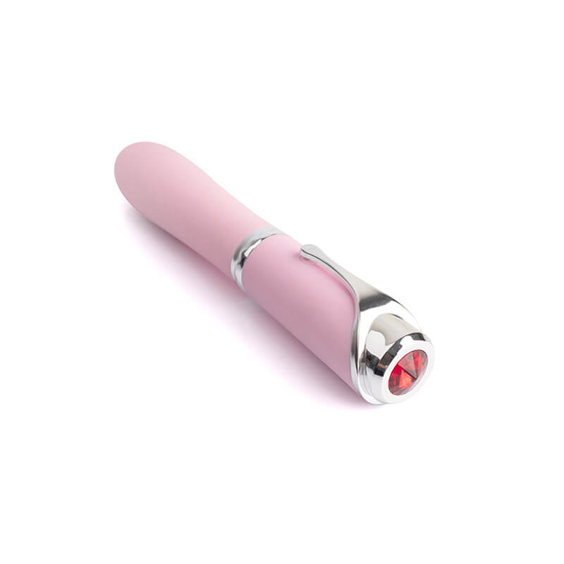 Vibrador de Luxo em Silicone com 10 Modos de Vibração, Detalhe de Joia Cravejada e Carregamento via USB - Adão & Eva Choquei | 10,5 x 3,2 cm - 2