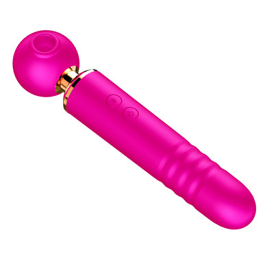 Foto 11 do produto Vibrador Massageador 3 em 1 em Silicone com Motor Duplo, 10 Modos de Pulsação e 10 Movimentos de Vai e Vem - SI | 9,5 x 2,8 cm | Disponível em 3 Cores