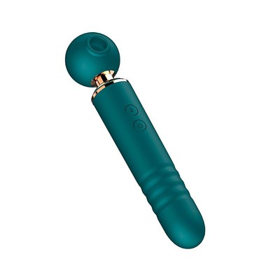 Foto 2 do produto Vibrador Massageador 3 em 1 em Silicone com Motor Duplo, 10 Modos de Pulsação e 10 Movimentos de Vai e Vem - SI | 9,5 x 2,8 cm | Disponível em 3 Cores