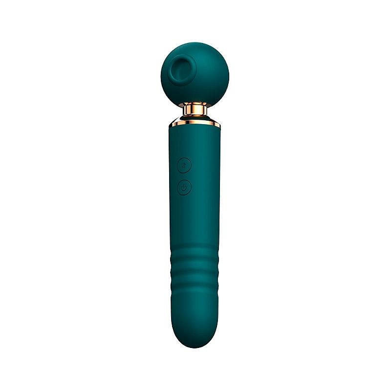Vibrador Massageador 3 em 1 em Silicone com Motor Duplo, 10 Modos de Pulsação e 10 Movimentos de Vai e Vem - SI | 9,5 x 2,8 cm | Disponível em 3 Cores - 3