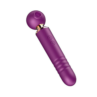 Foto 6 do produto Vibrador Massageador 3 em 1 em Silicone com Motor Duplo, 10 Modos de Pulsação e 10 Movimentos de Vai e Vem - SI | 9,5 x 2,8 cm | Disponível em 3 Cores