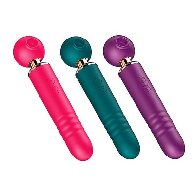 Foto 1 do produto Vibrador Massageador 3 em 1 em Silicone com Motor Duplo, 10 Modos de Pulsação e 10 Movimentos de Vai e Vem - SI | 9,5 x 2,8 cm | Disponível em 3 Cores