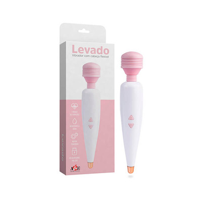 Foto 1 do produto Vibrador Massageador com 7 Modos de Vibração e Cabeça Flexível - Adão & Eva Levado | 17,3 x 3,3 cm