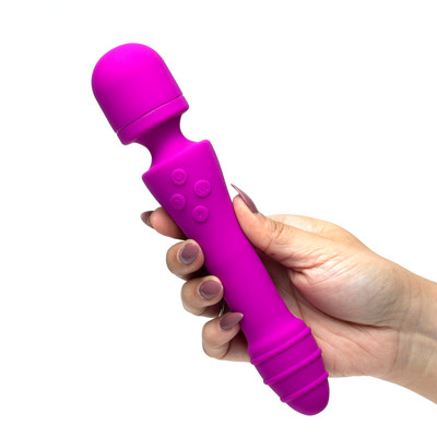 Foto 4 do produto Vibrador Massageador com 7 Modos de Vibração, Motor Duplo, Cabeça Flexível e Função Aquecimento - Adão & Eva Super Vibes Heat | 22 x 3,4 cm
