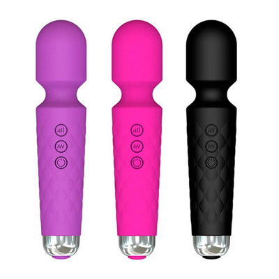 Foto 1 do produto Vibrador Massageador de Clítoris Recarregável em Silicone com 20 Modos de Vibração e 8 Níveis de Intensidade - 20,7 x 4,2 cm | Disponível em 3 Cores