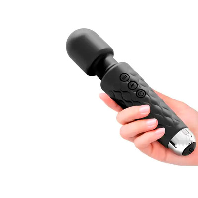 Foto 6 do produto Vibrador Massageador de Clítoris Recarregável em Silicone com 20 Modos de Vibração e 8 Níveis de Intensidade - 20,7 x 4,2 cm | Disponível em 3 Cores