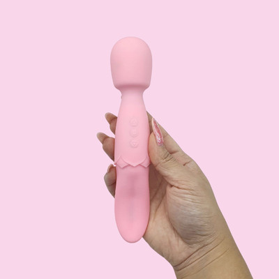 Vibrador Massageador Duplo em Silicone com 10 Modos de Vibração e Carregamento via USB - Double End | 7,2 x 3,3 cm | Disponível em 2 Cores