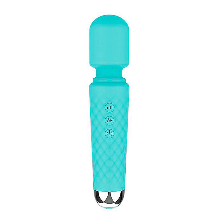 Vibrador Massageador Estilo Varinha Mágica com 20 Modos de Vibração, 8 Níveis de intensidade, Recarregável por Cabo USB - SI | 20 x 4,1 cm | Disponível em 4 Cores - 8