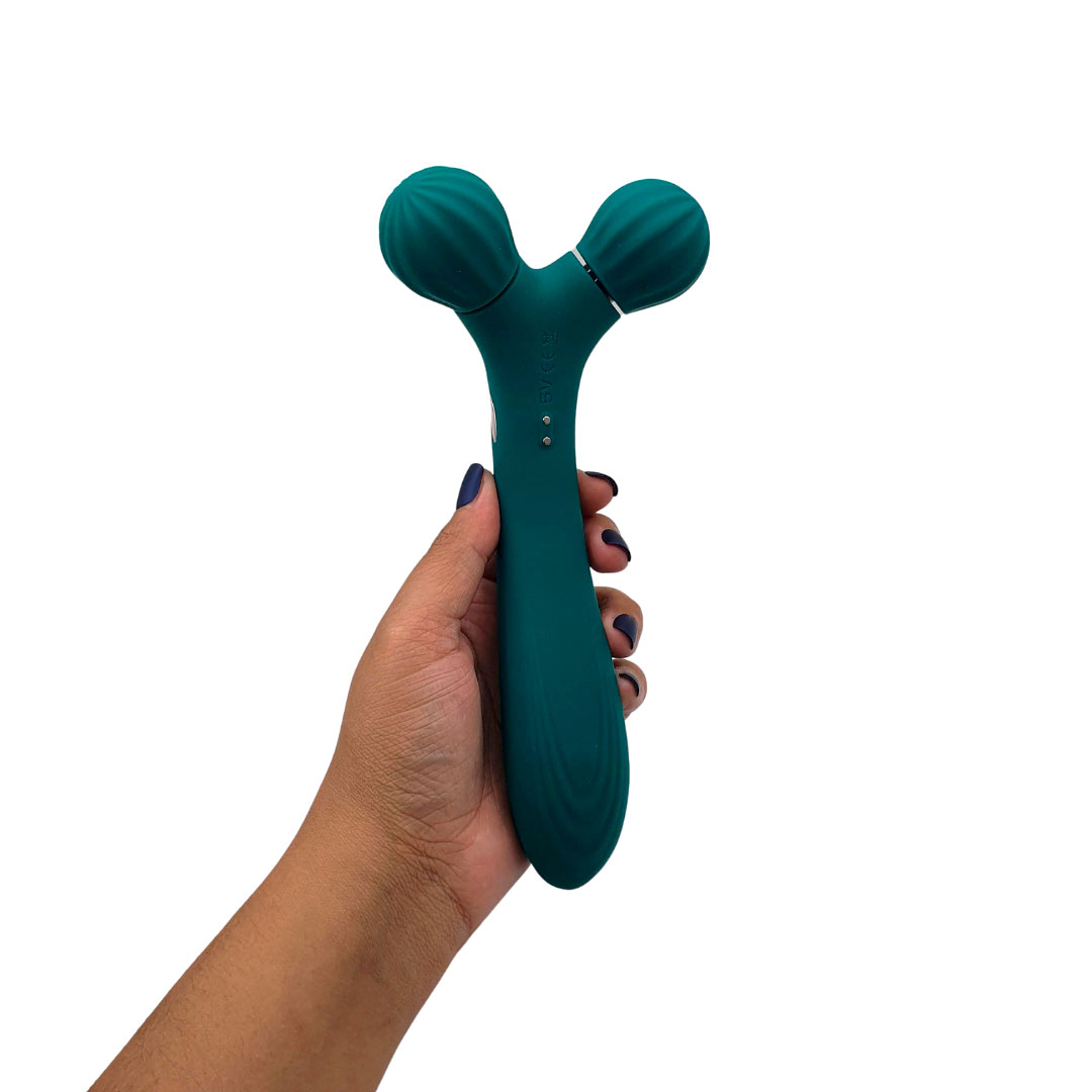 Vibrador Massageador Feito em Silicone, Recarregável com 2 Motores Individuais e 9 Modos de Vibrações - S-Hande Twig | Disponível em 2 Cores - 6