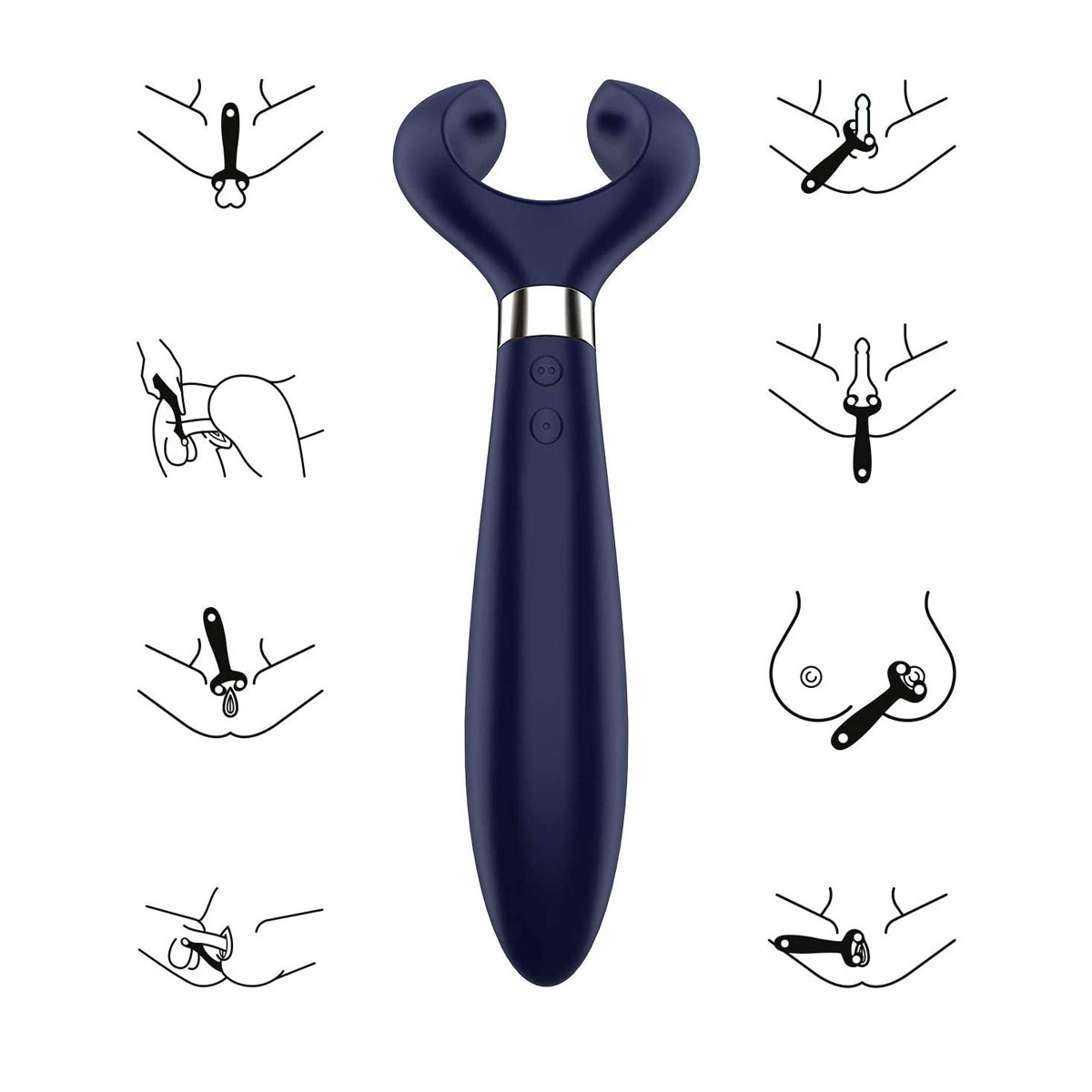 Vibrador Massageador Feito em Silicone, Recarregável com 3 Motores Individuais e 100 Combinações de Vibrações - Satisfyer Endless Fun | Disponível em 2 Cores - 6