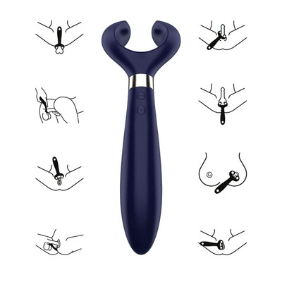 Foto 10 do produto Vibrador Massageador Feito em Silicone, Recarregável com 3 Motores Individuais e 100 Combinações de Vibrações - Satisfyer Endless Fun | Disponível em 2 Cores