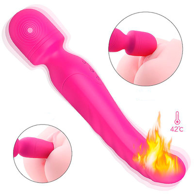 Foto 8 do produto Vibrador Massageador de Ponto e Clitóris com Motor Duplo, 9 Modos de Vibração e Função Aquecimento - S-Hande Iris | 23 x 3,2 cm | Disponível em 2 Cores
