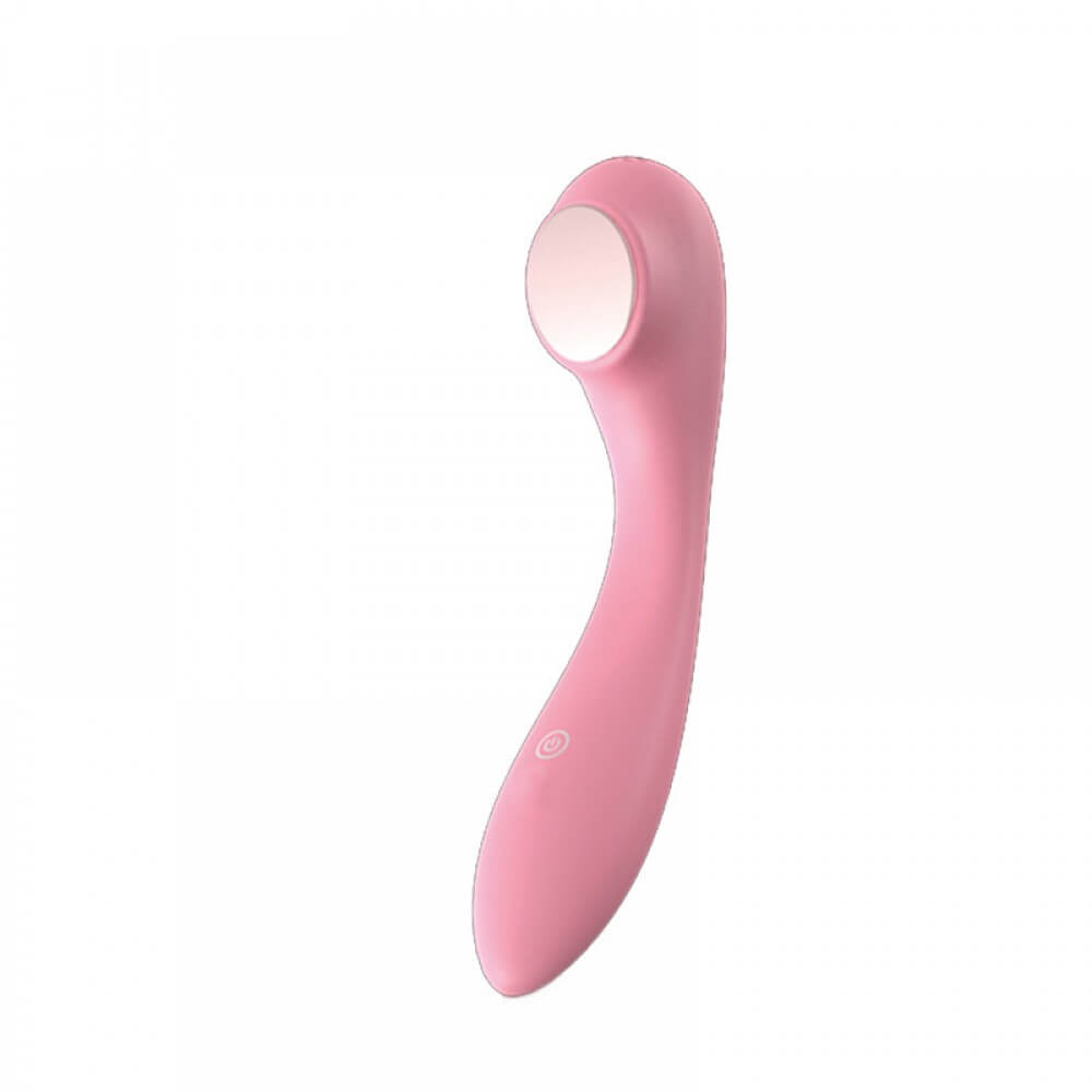 Vibrador Massageador que Esquenta e Esfria Recarregável  com 3 Modos de Vibração - 17 x 3,5 cm | Cor: Rosa Claro - 2