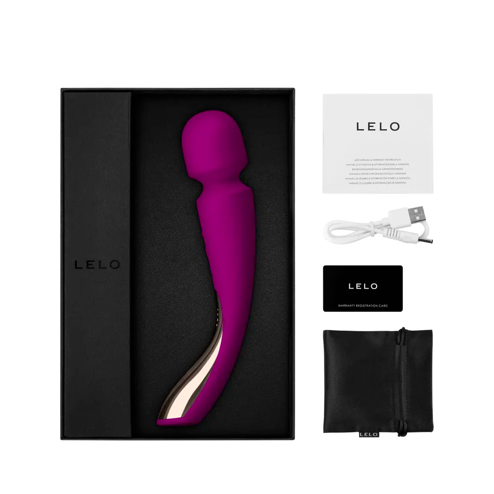 Vibrador Massageador Recarregável em Silicone com 10 Modos de Vibrações Ultra Potentes - LELO Smart Wands 2 Médio | Disponível em 3 Cores - 10