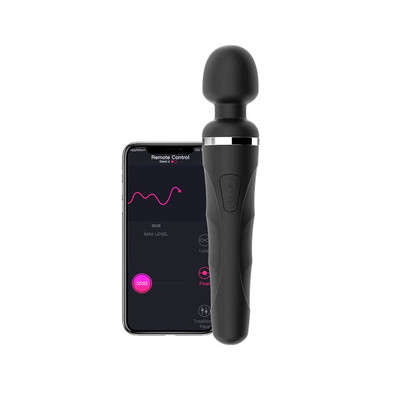 Vibrador Massageador em Silicone no Formato de "Varinha" com 7 Modos de Vibração, Controle por Aplicativo e Carregamento via USB - Lovense Domi 2 |  23,2 x 4,4 cm