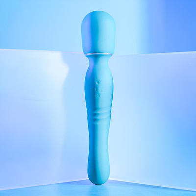 Foto 4 do produto Vibrador Massageador em Silicone com Motor Duplo, 10 Tipos de Vibrações e Recarregável - Gender X Double The Fun | 26,5 x 5,3 cm