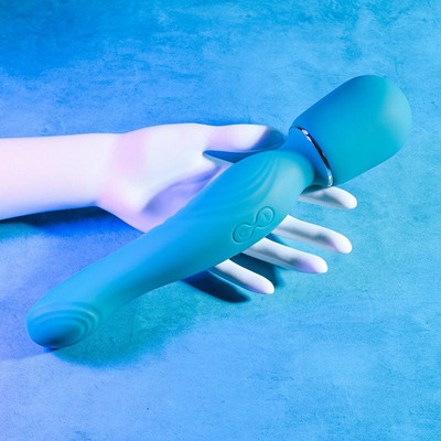 Foto 8 do produto Vibrador Massageador em Silicone com Motor Duplo, 10 Tipos de Vibrações e Recarregável - Gender X Double The Fun | 26,5 x 5,3 cm