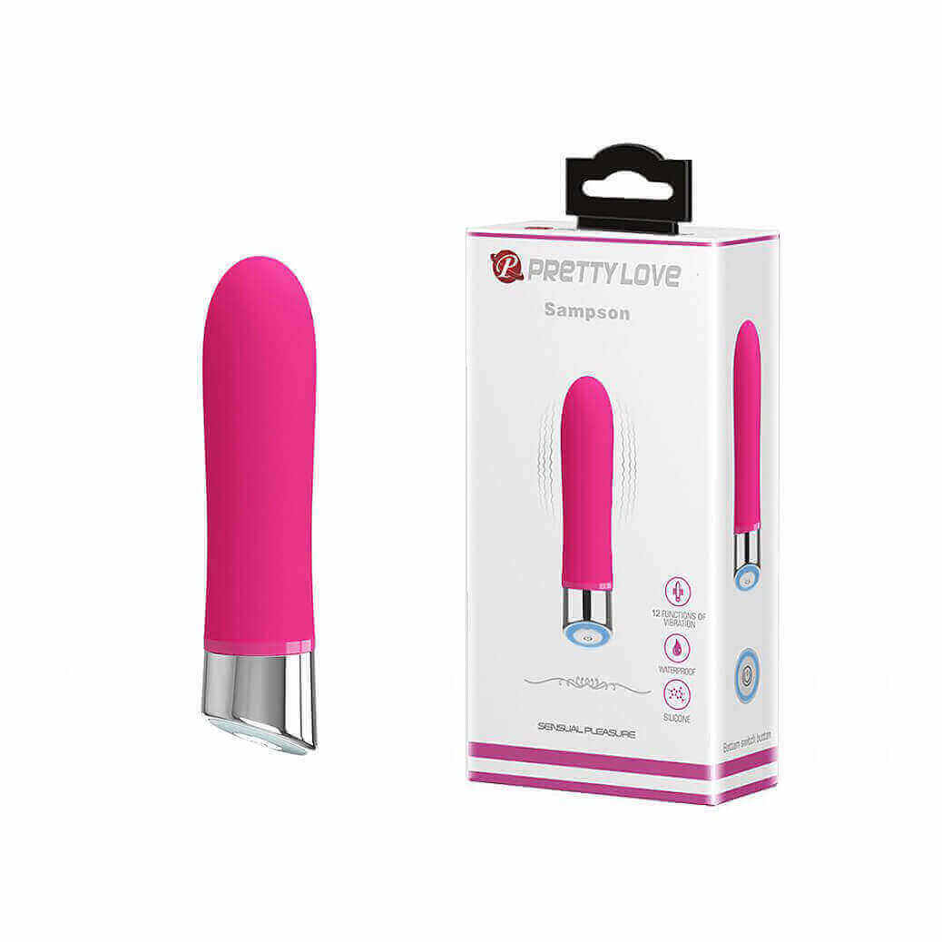 Vibrador Personal com 12 Modos de Vibrações e Resistência à Água - Pretty Love Sampson | 12,3 x 2,8 | Disponível em 2 Cores - 6