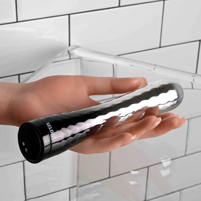 Vibrador Personal em ABS com 7 Modos de Vibração, 3 Velocidades, Recarregável via USB e Resistente à Água - Selopa Silverado | 15,5 x 3,2 cm