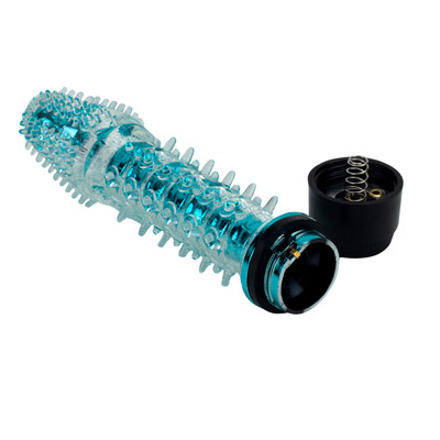 Foto 3 do produto Vibrador Personal com Capa Extensora de Silicone com Textura Massageadora e Vibração Multivelocidade - Dragon Bar | 13,5 x 3 cm | Disponível em 6 Cores