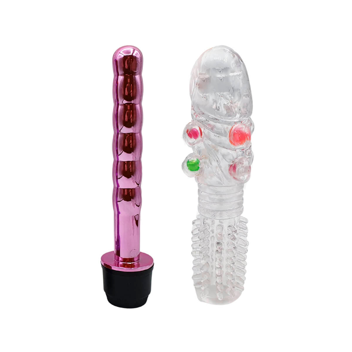 Vibrador Personal com Capa de Glande, Texturas Massageadoras e Vibração Multivelocidade - Vibrator G Spot | 14,3 x 1,7 cm | Disponível em 4 Cores - 4