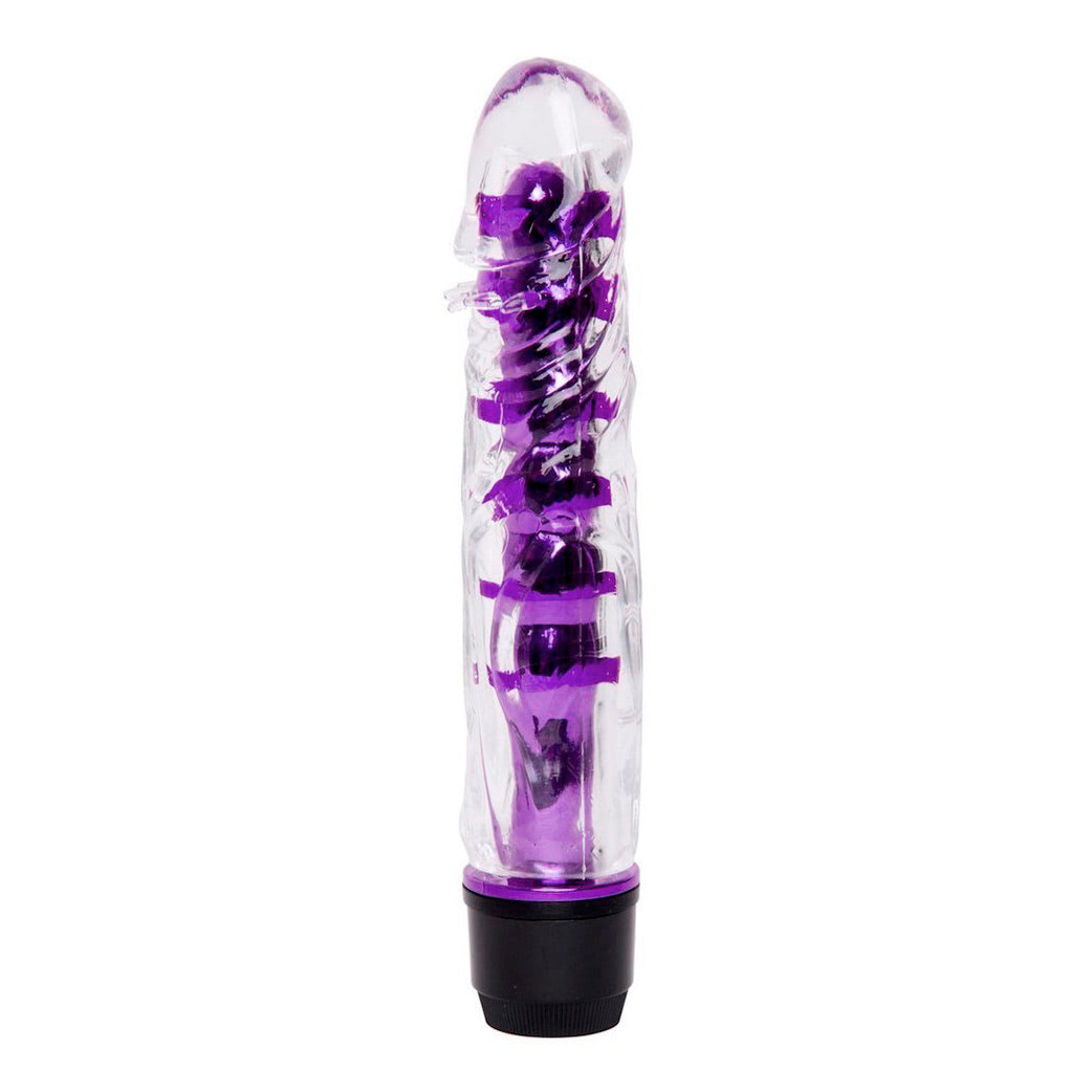 Vibrador Personal com Capa Peniana de Silicone com Textura Massageadora - 14,5 x 3,5 cm  | Cor: Roxo - 1