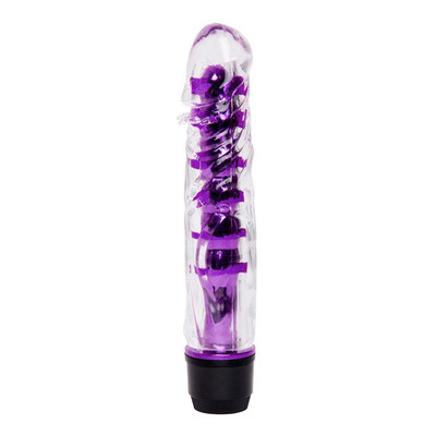 Foto 1 do produto Vibrador Personal com Capa Peniana de Silicone com Textura Massageadora - 14,5 x 3,5 cm  | Cor: Roxo