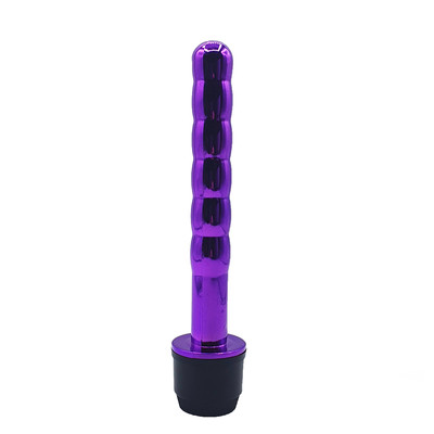 Foto 2 do produto Vibrador Personal com Capa Peniana de Silicone com Textura Massageadora - 14,5 x 3,5 cm  | Cor: Roxo
