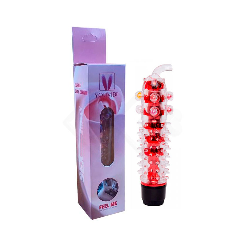 Vibrador Personal com Capa Peniana de Silicone com Textura Massageadora - You Vibe |15 x 4,6 cm | Disponível em 3 Cores - 6