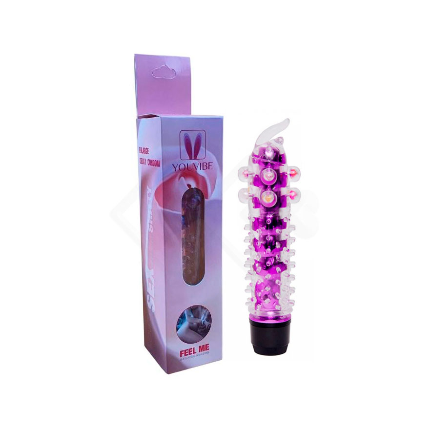 Vibrador Personal com Capa Peniana de Silicone com Textura Massageadora - You Vibe |15 x 4,6 cm | Disponível em 3 Cores - 5