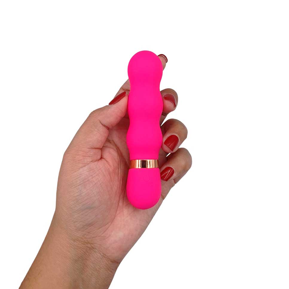 Vibrador Personal Escalonado em Silicone com Vibração 10 Modos de Vibração e Carregamento Via Cabo USB - Goody Vibes Buds | 8 x 2,6 cm | Disponível em 2 Cores - 8