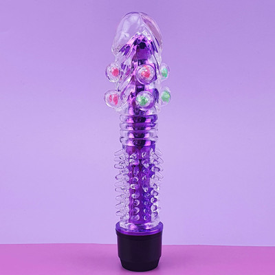 Foto 4 do produto Vibrador Personal com Capa de Glande, Nódulos, Cerdas Massageadores e Vibração Multivelocidade - Vibrator G Spot | 14,3 x 1,7 cm | Disponível em 4 Cores
