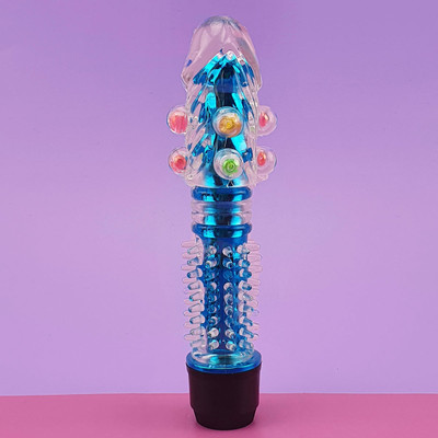 Foto 6 do produto Vibrador Personal com Capa de Glande, Nódulos, Cerdas Massageadores e Vibração Multivelocidade - Vibrator G Spot | 14,3 x 1,7 cm | Disponível em 4 Cores
