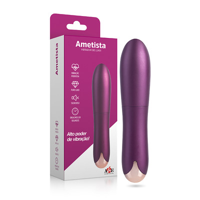 Foto 1 do produto Vibrador Personal de Luxo em ABS com Vibração Única - Ametista | 7 x 3,2 cm