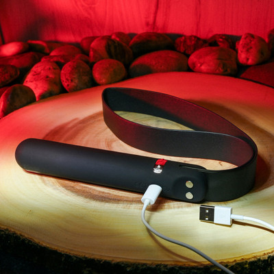 Foto 6 do produto Vibrador Personal Recarregável com 9 Modos de Vibração e Chicote em Couro Sintético - Adam & Eve The Spank Me Vibe | 11,8 x 3 cm